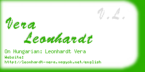 vera leonhardt business card